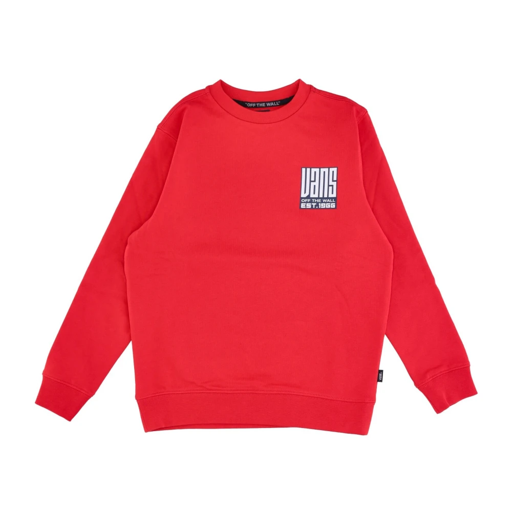 Vans Rode Maze Crewneck Sweatshirt Red Heren