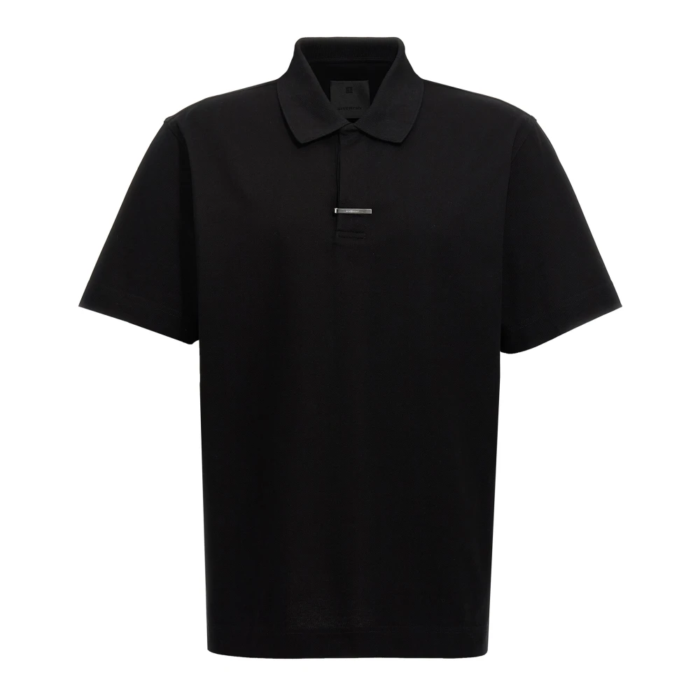 Givenchy Herr Svart Toppar M, Bomull, Placket Polo Shirt