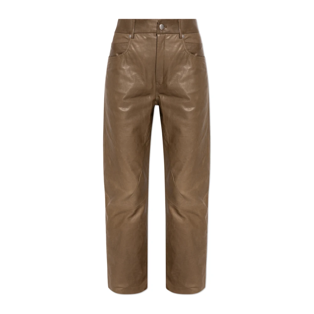 Rick Owens Detroit leren broek Brown Dames