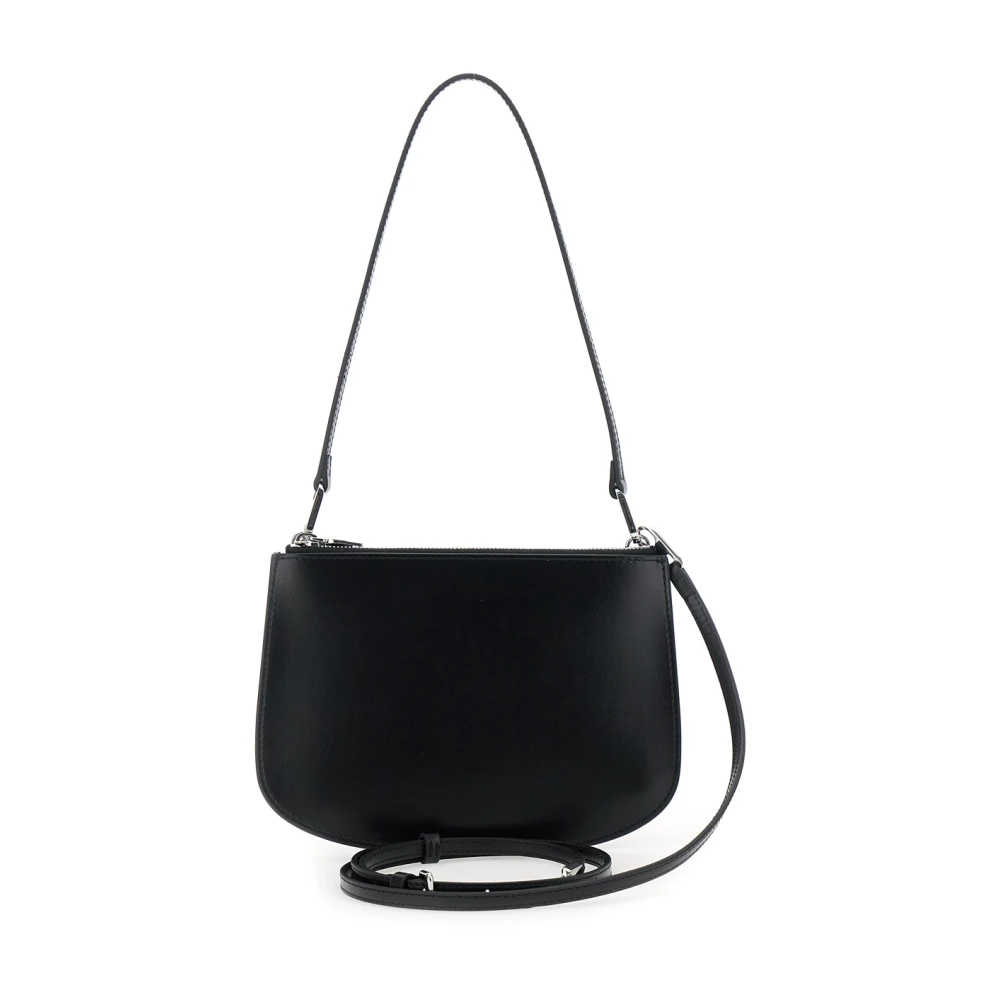 Diesel Zwarte Leren Schoudertas Vrouw Black Dames
