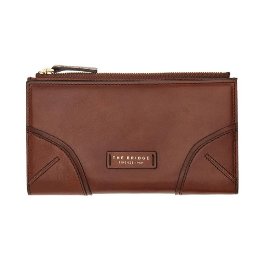 The Bridge Women's Brown Wallets & Cardholders, One Size, Leather Horizontal Wallet With Coin Pocket