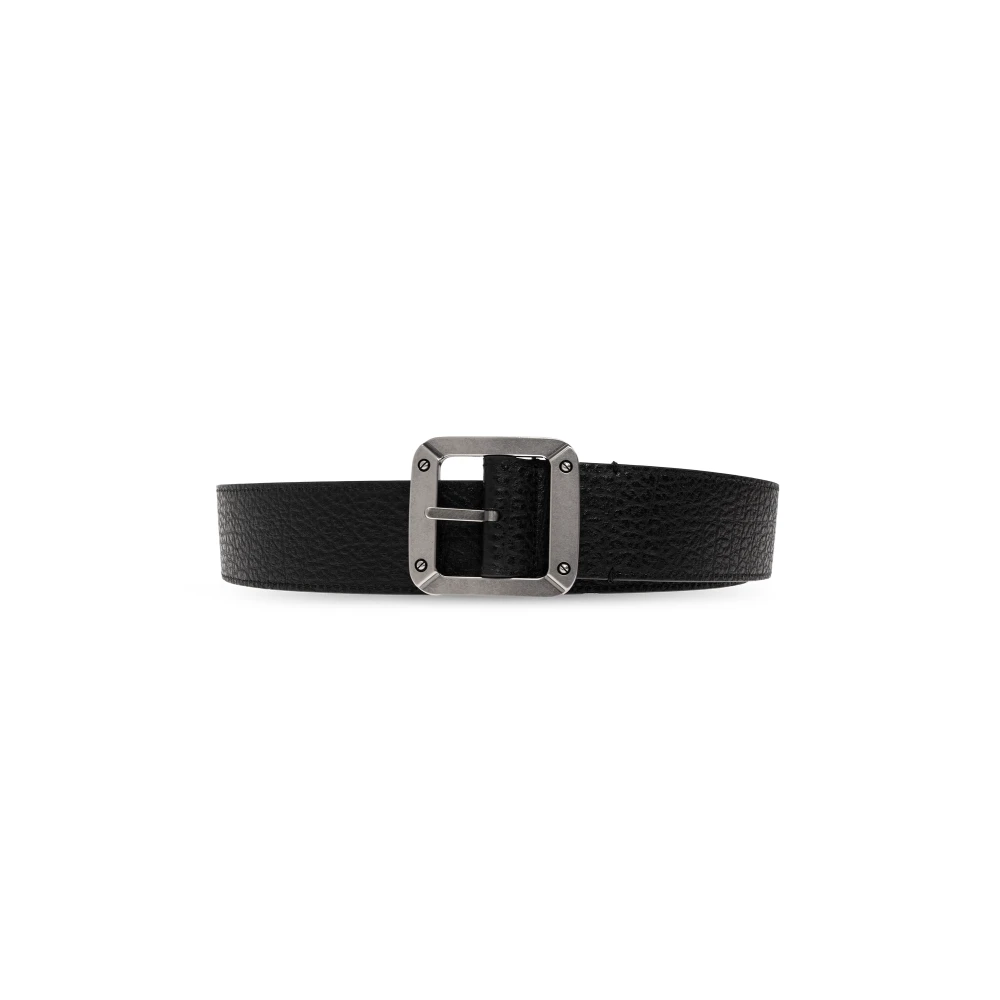 Acne Studios Textured Reversible Leather Belt - Woman Belts Black S - Immagine 2