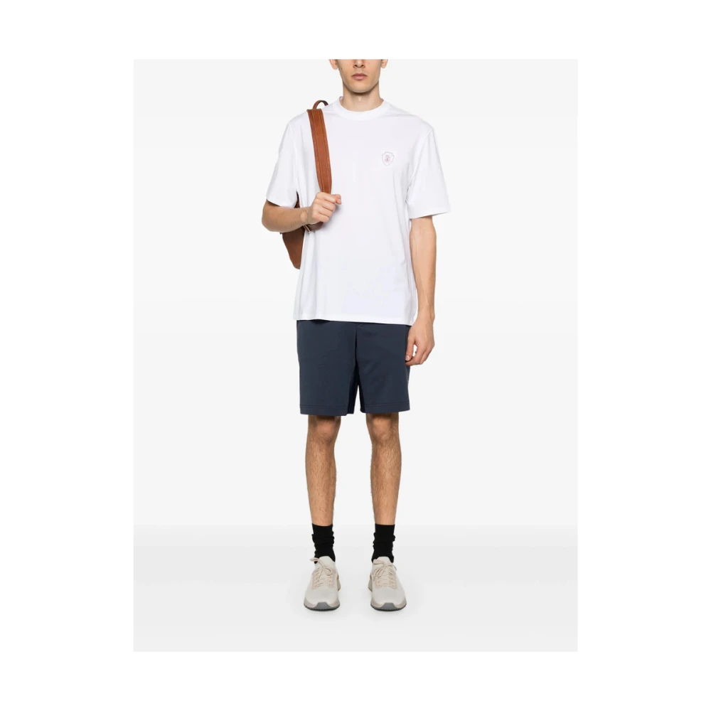 BRUNELLO CUCINELLI Witte Crew Neck T-shirt White Heren