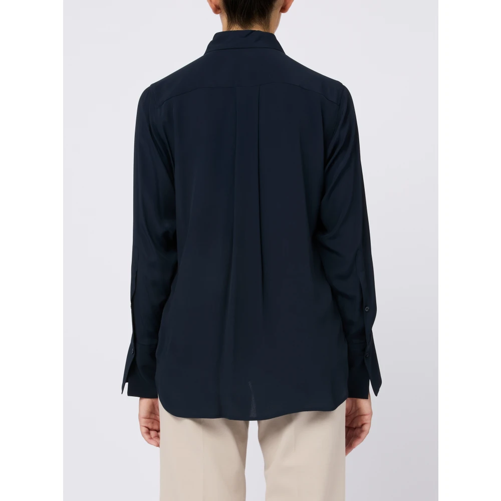 Seventy Zijden Blauwe Overhemd Lange Mouw Blue Dames