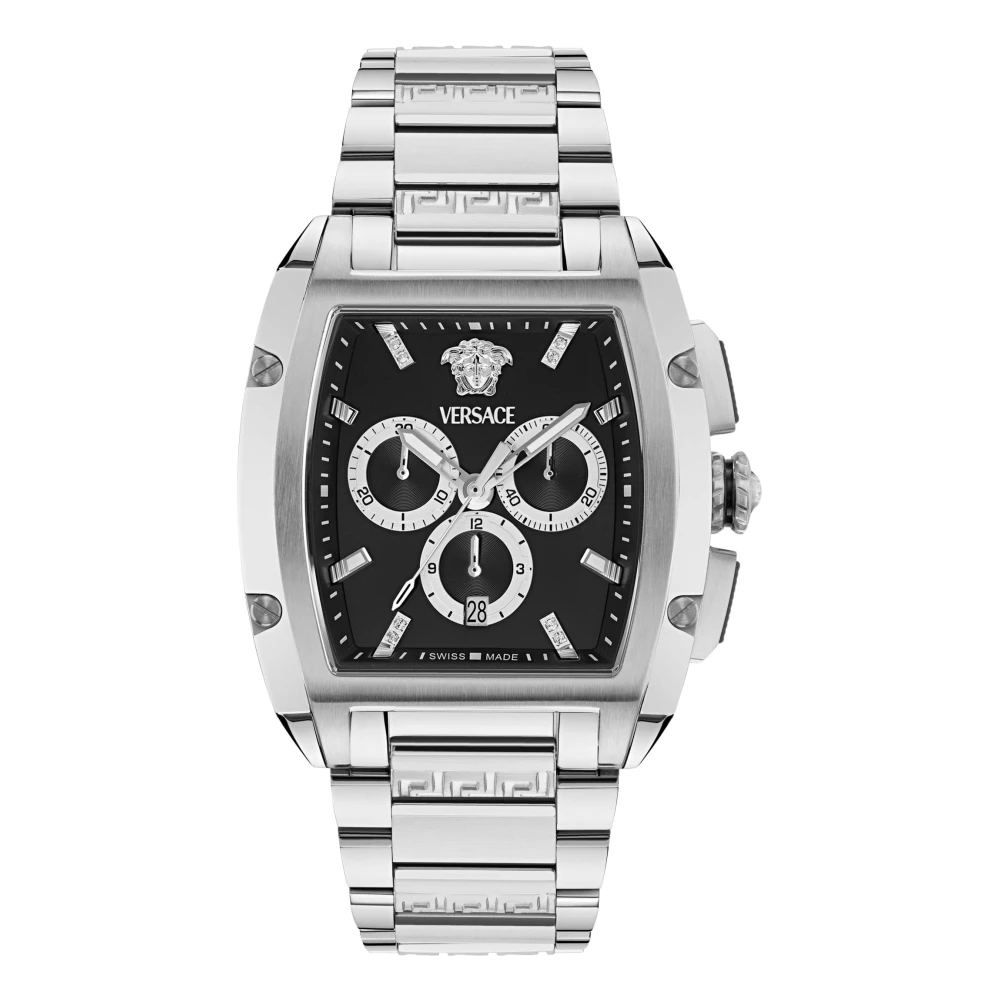 Versace VE6H00925 Dominus Chrono black silver Stainless Steel Men's Watch NEW - Image 3