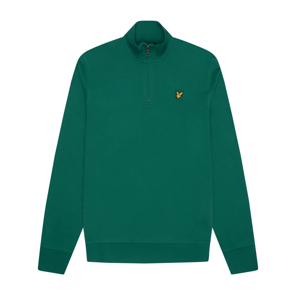 Lyle & Scott Loopback Quarter Zip Sweatshirt Green, Herr