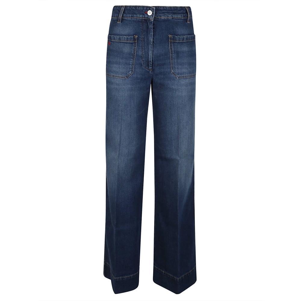 Victoria Beckham Donkere Vintage Wassing Alina Jeans Blue Dames