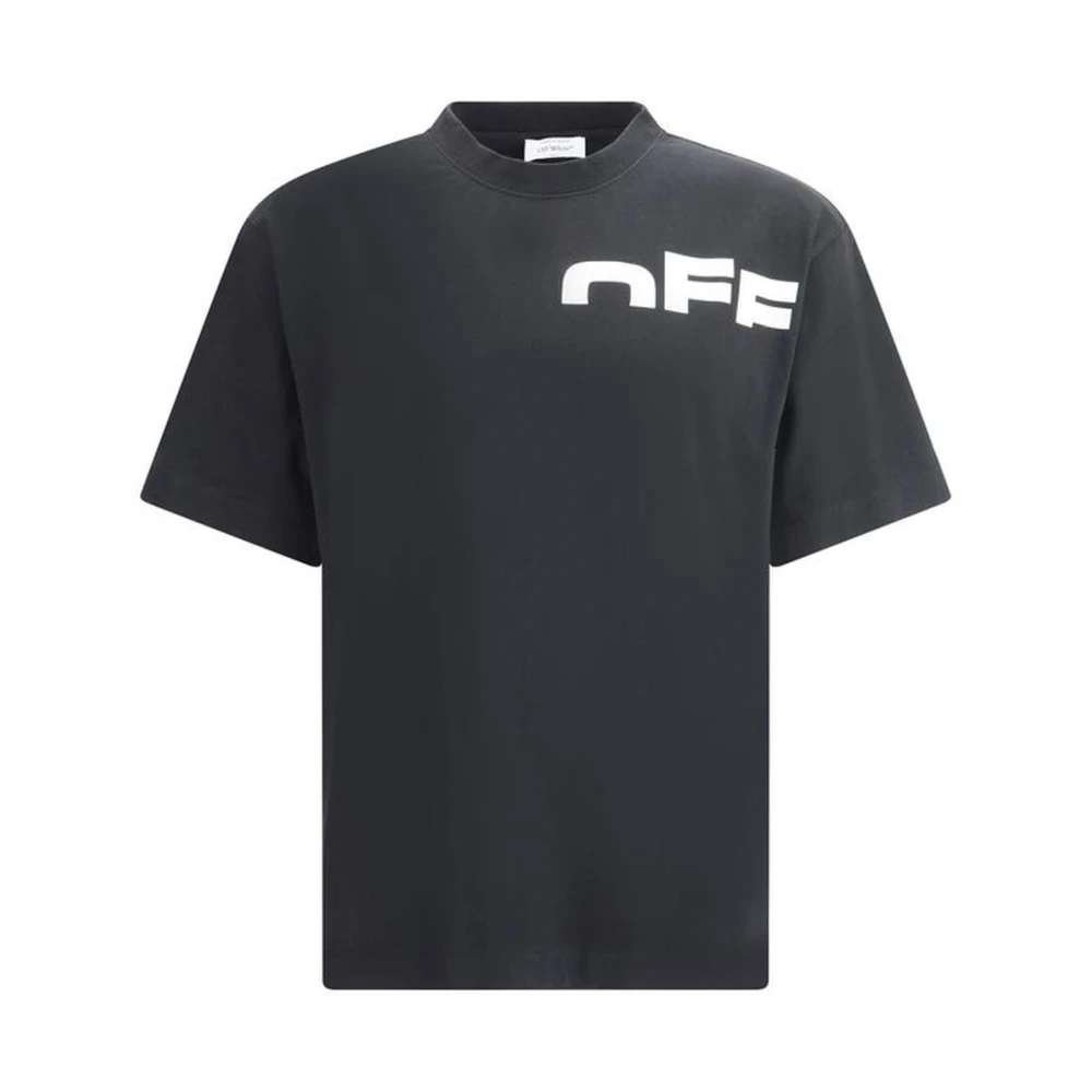 Off White Minimalistisch Skate T-shirt met Iconic Monogram Black Heren