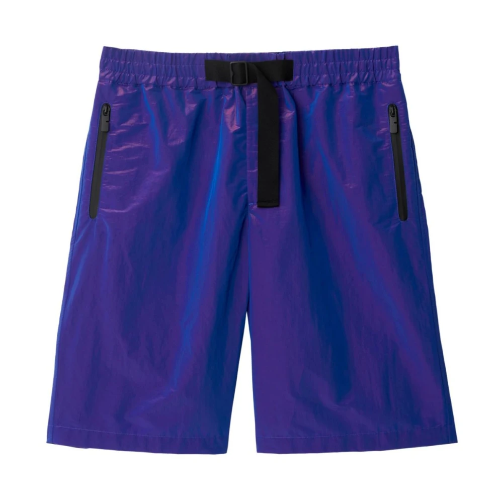 Burberry Metallic Blue Bermuda Shorts Purple Heren