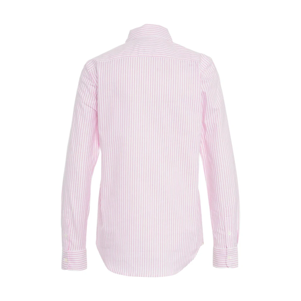 Polo Ralph Lauren Roze Gestreept Slim Fit Overhemd Pink Dames