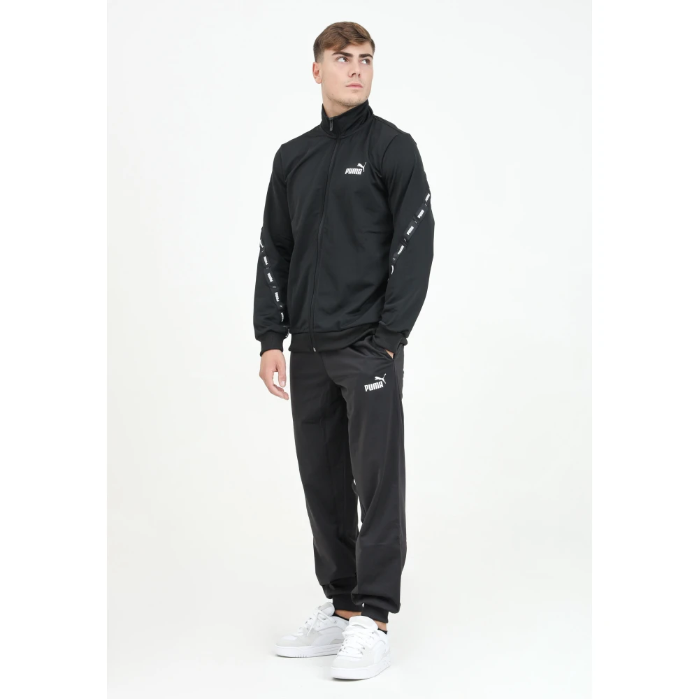 Puma Sporty Poly Tape Tracksuit Black Heren