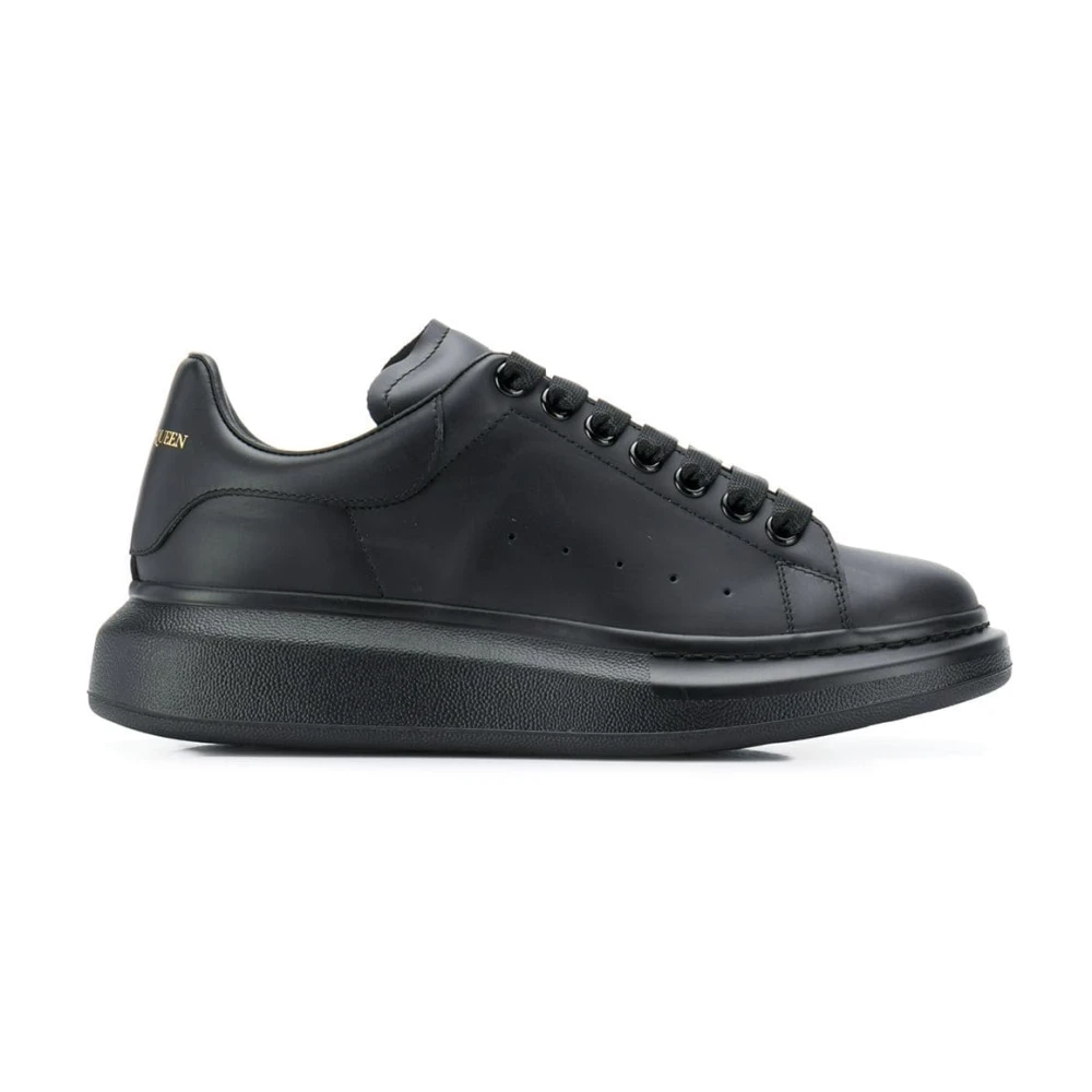 Alexander Mcqueen Men's Black Sneakers, 11 Uk, Oversized Leather Trainers