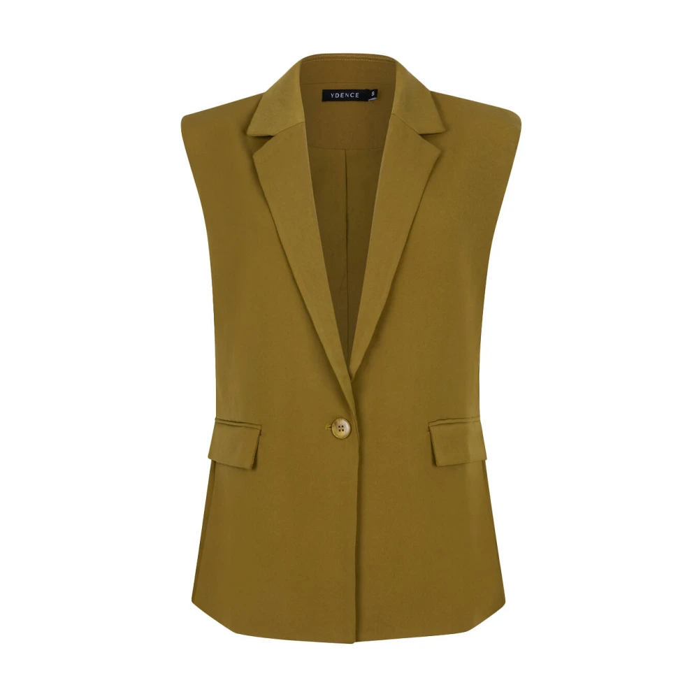 Ydence Lima Gilet Vest Stijlvol Trendy Green Dames