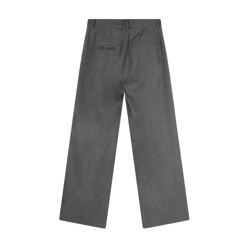 Alix The Label Wijde Dames Geweven Broek Gray Dames
