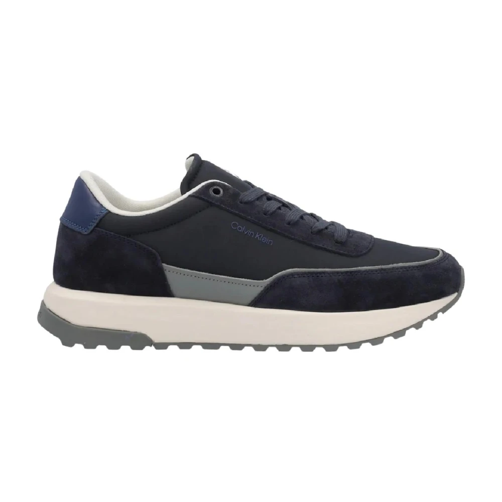 Calvin Klein Men's Blue Sneakers, 8 Uk, Navy Trainers Urban Style