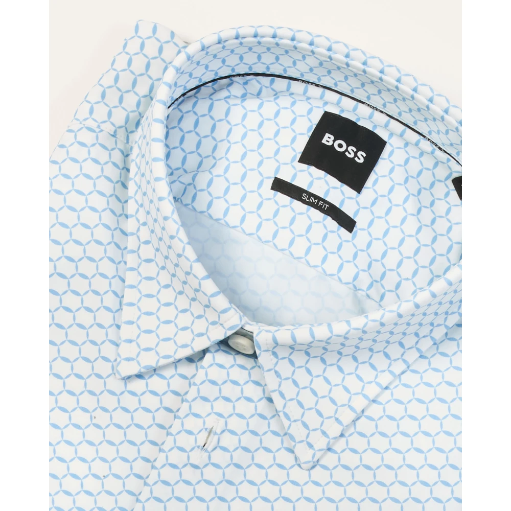 Hugo Boss Witte Slim Fit Jersey Shirt Roan Multicolor Heren