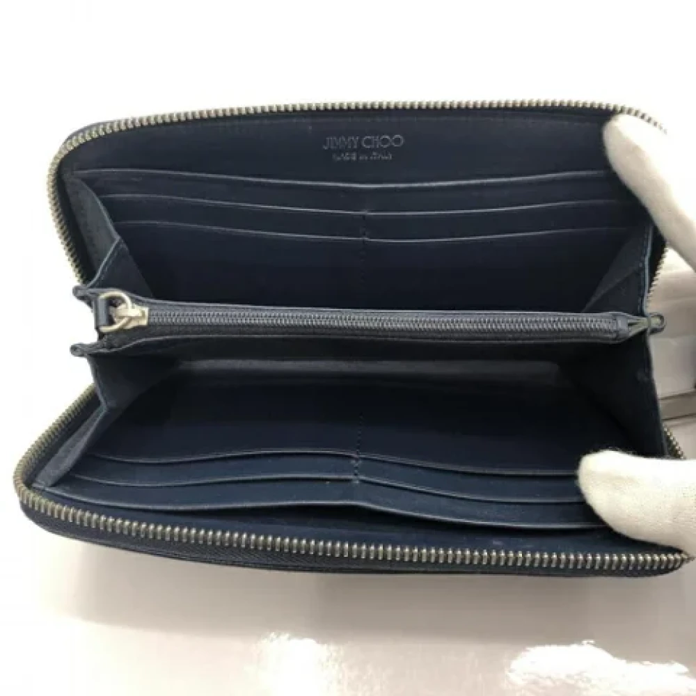 Jimmy Choo Pre-owned Leather wallets Blue Dames