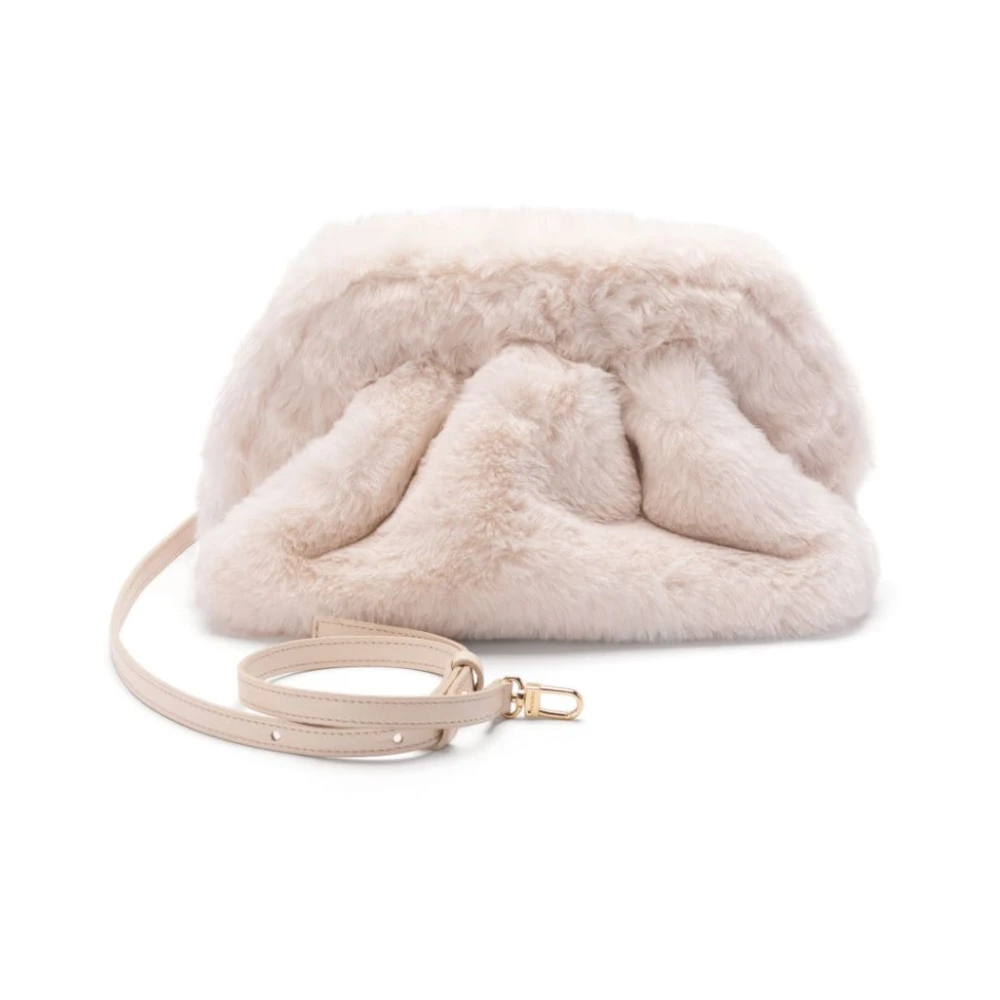 THEMOIRè Witte faux-fur schoudertas met magnetische sluiting Beige Dames