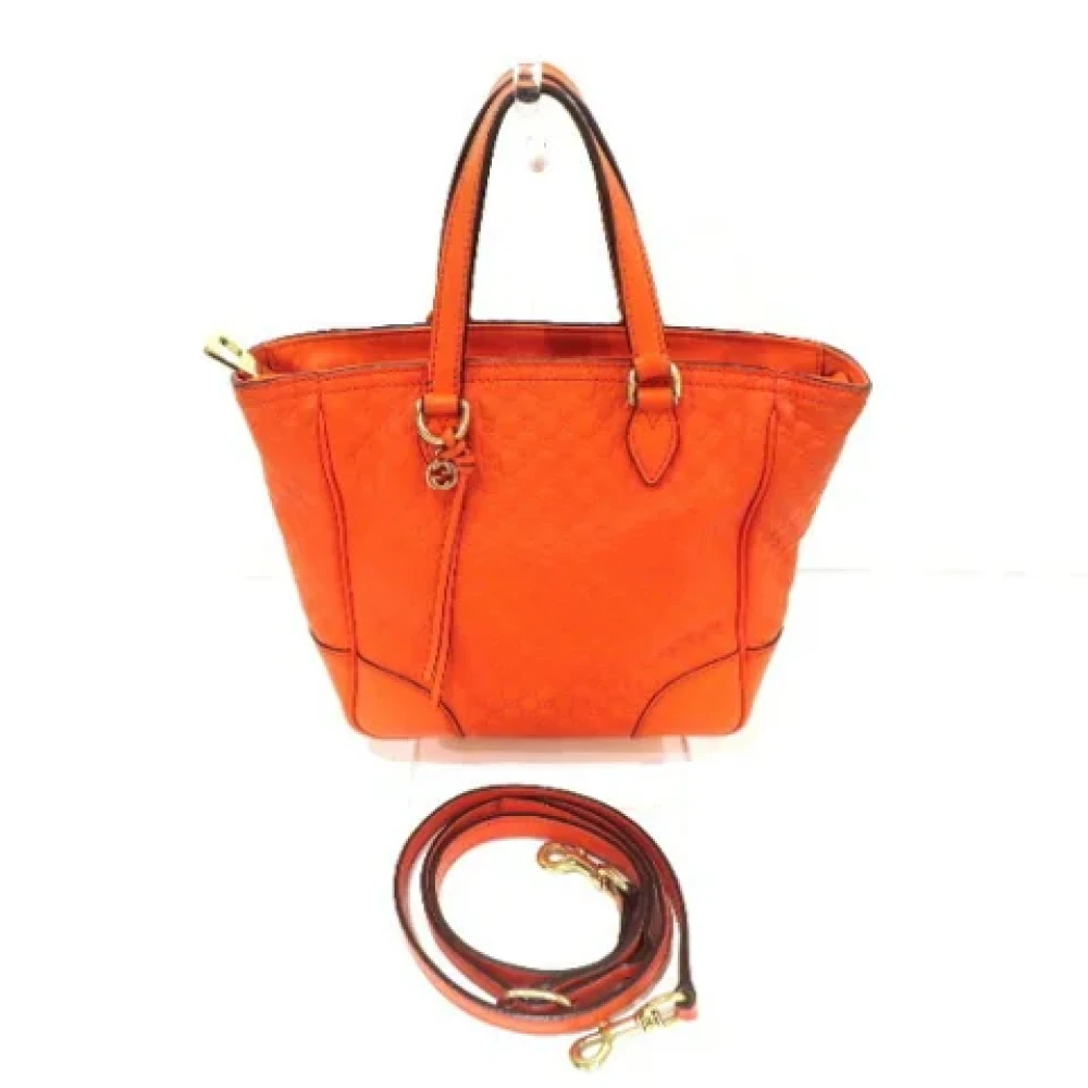 Gucci Vintage Pre-owned Leather gucci-bags Orange Dames
