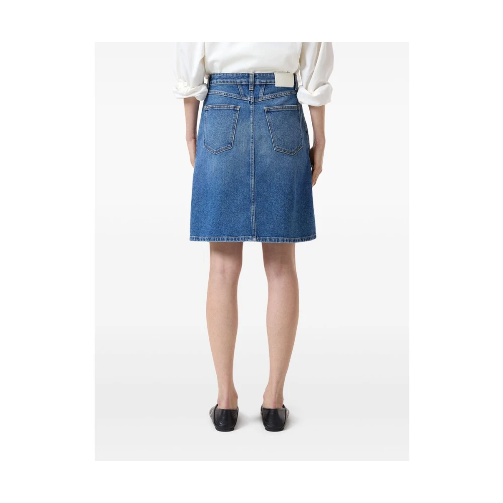 closed Lichtblauwe Rok met Zakken Blue Dames