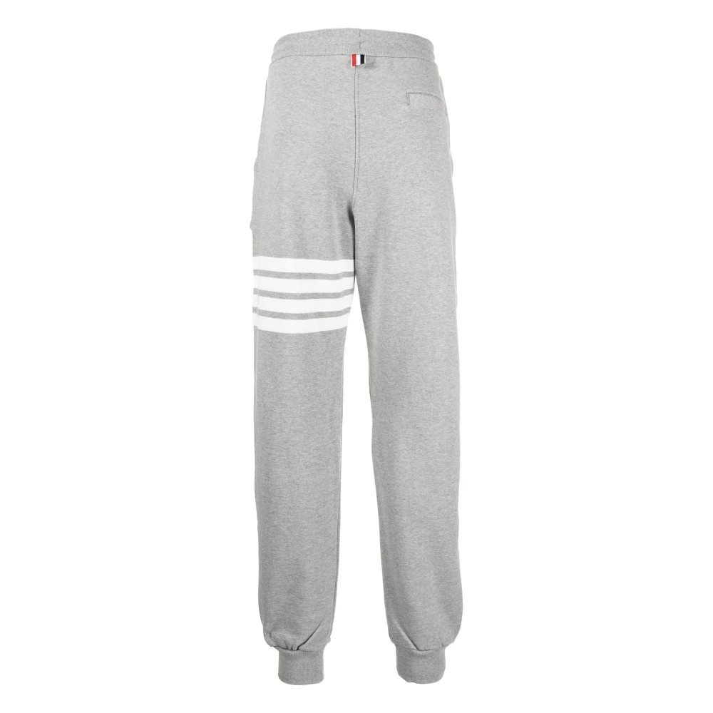 Thom Browne Grijze 4-Bar Loopback Sweatpants Gray Heren