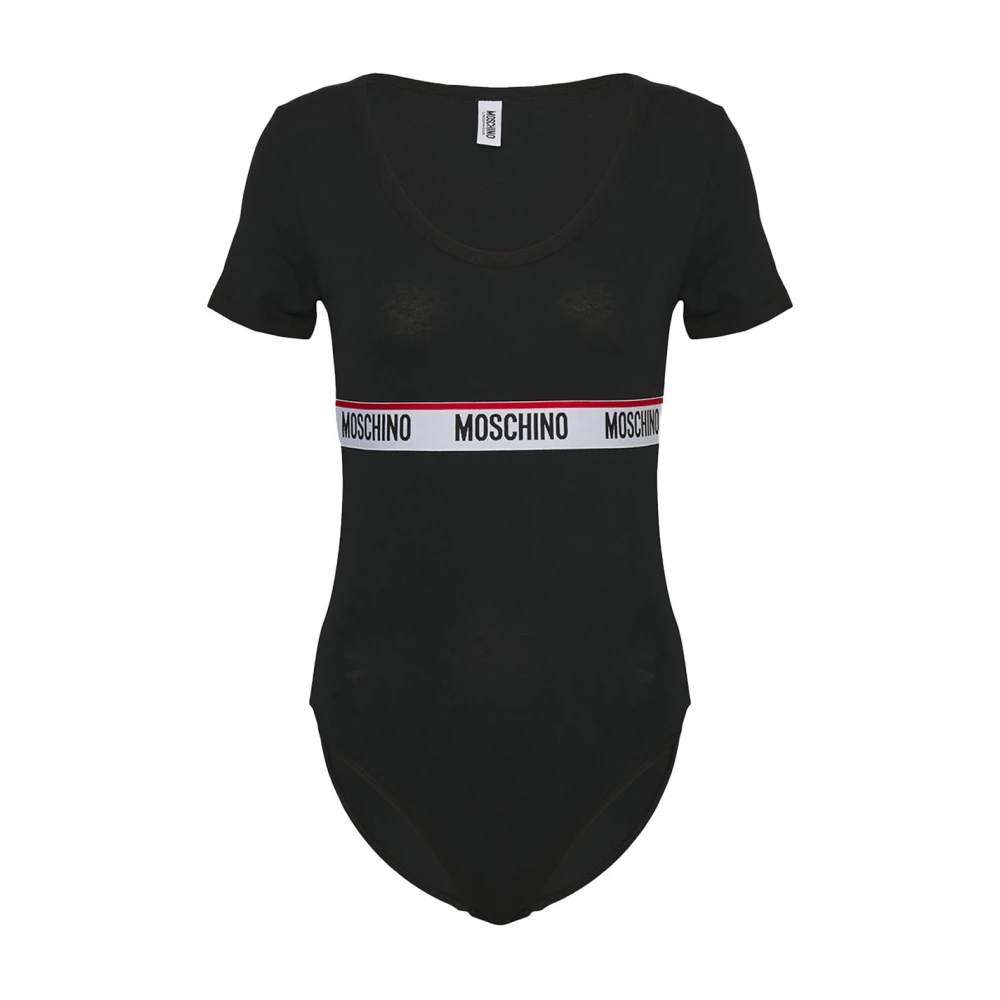 Love Moschino Zwarte Katoenen Top voor Vrouwen Black Dames