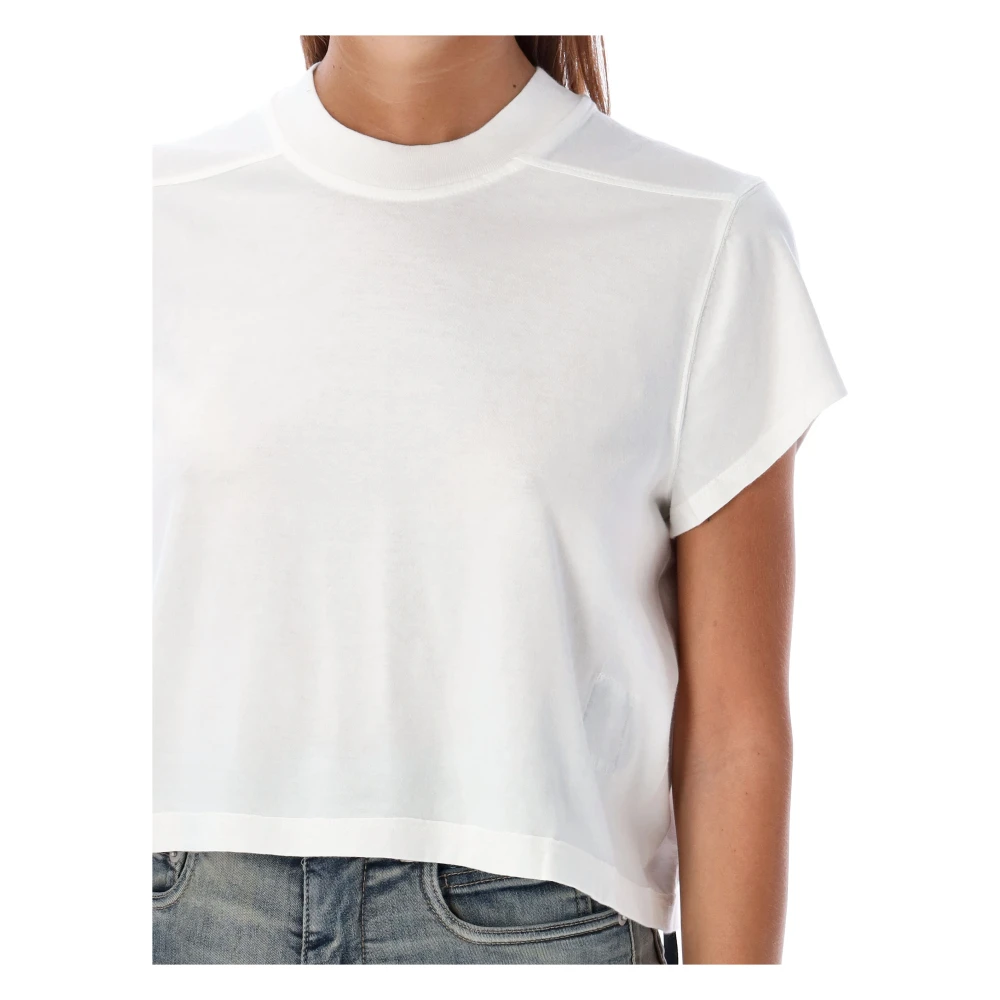 Rick Owens Cropped Small Level T-shirt White Dames