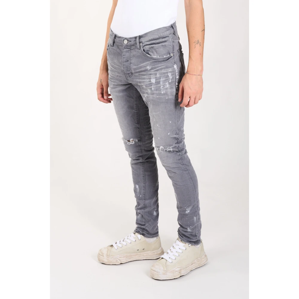 Purple Brand Versleten Skinny Jeans Gray Heren
