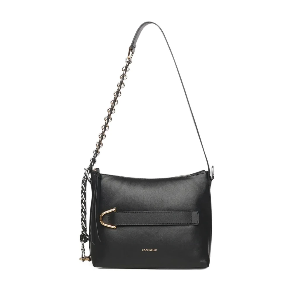 Coccinelle Women's Black Handbag Puffy Smooth Lea - Shoulder Bags - One Size - Bags