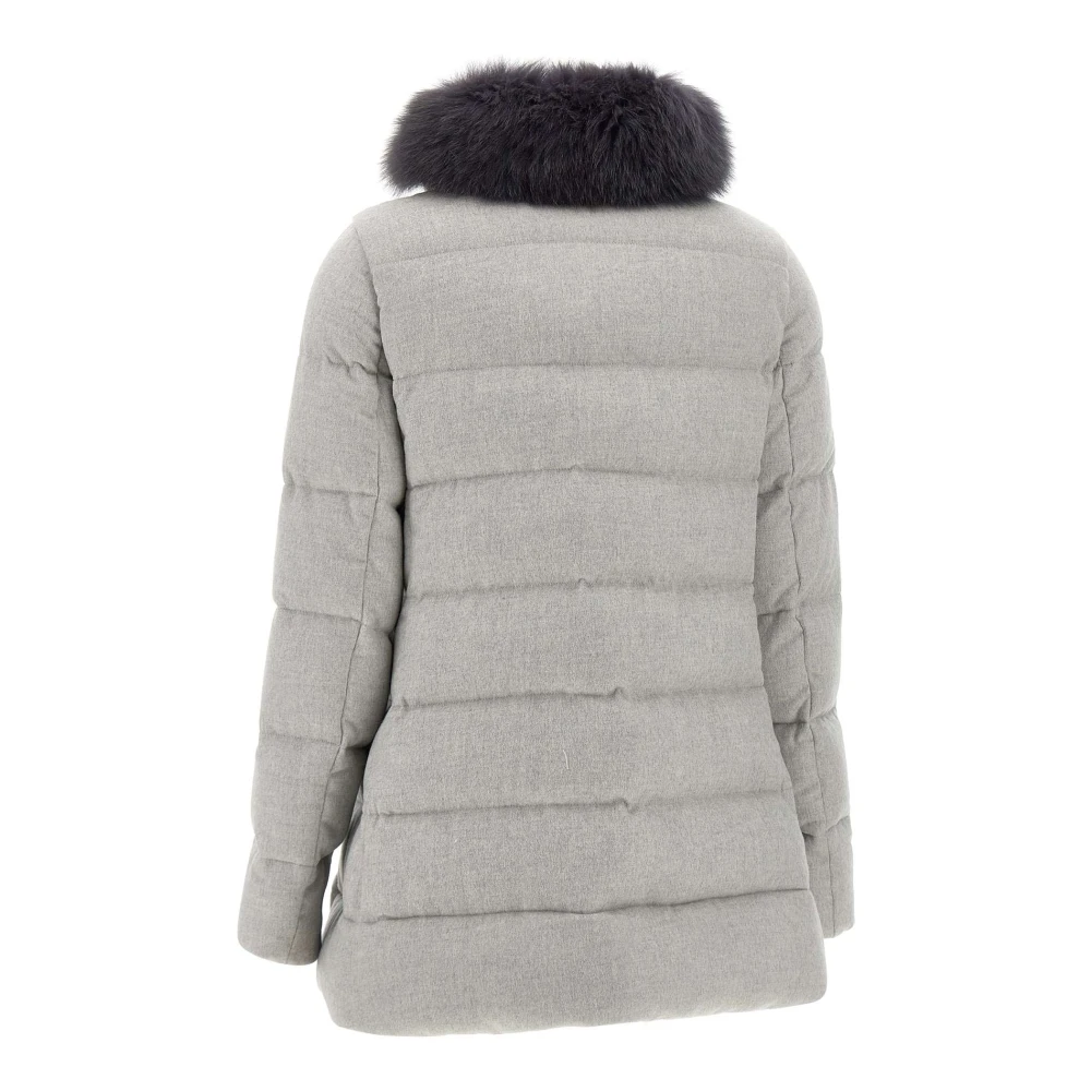 Moorer Grijze Bont Damesjas Gray Dames