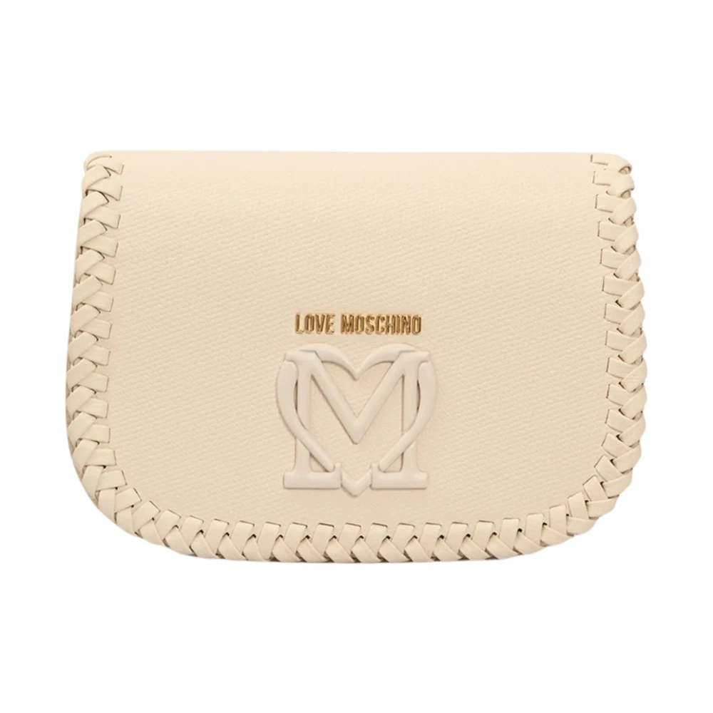 Love Moschino Stijlvolle avorio handtas White Dames