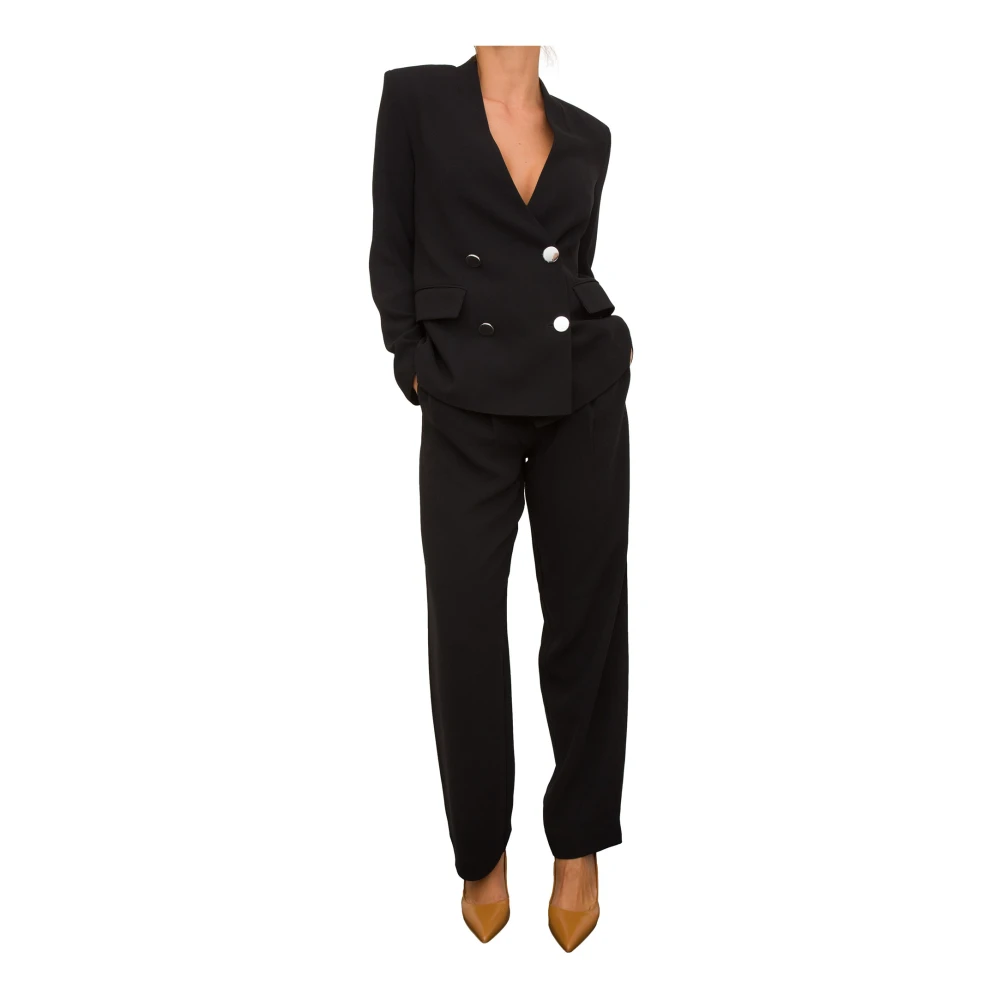 Armani Exchange Zwarte Broek Stijlvol Modieus Trendy Black Dames
