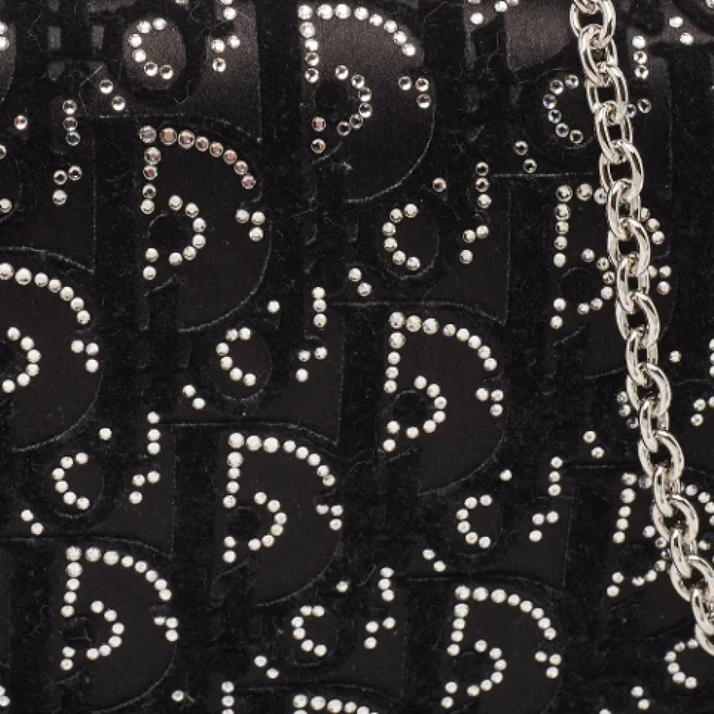 Dior Vintage Pre-owned Satin clutches Black Dames