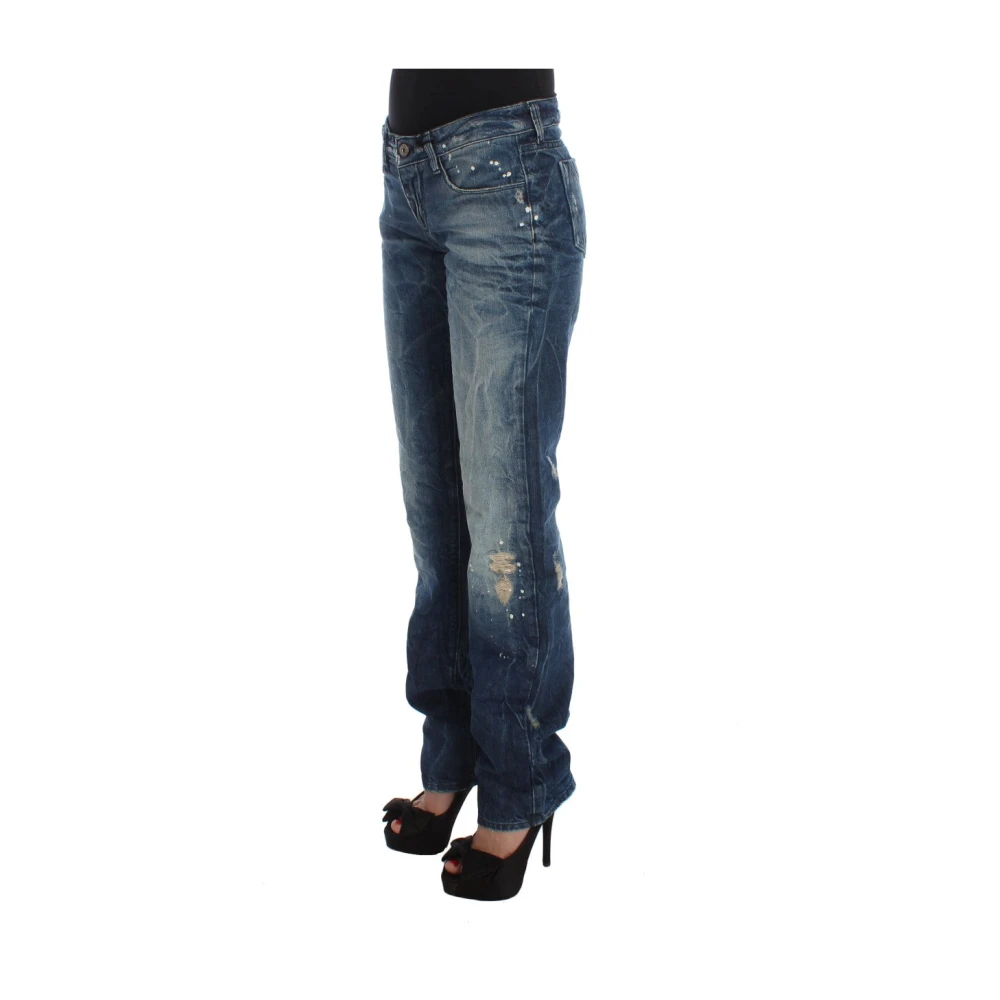 Costume National Blauwe Regular Fit Denim Jeans Blue Dames