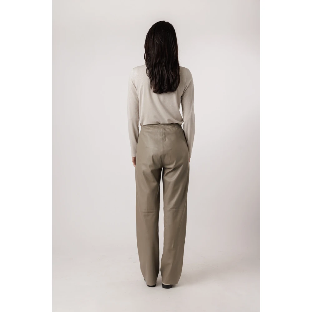 Alter Ego Lucca Clay Leren Broek Brown Dames