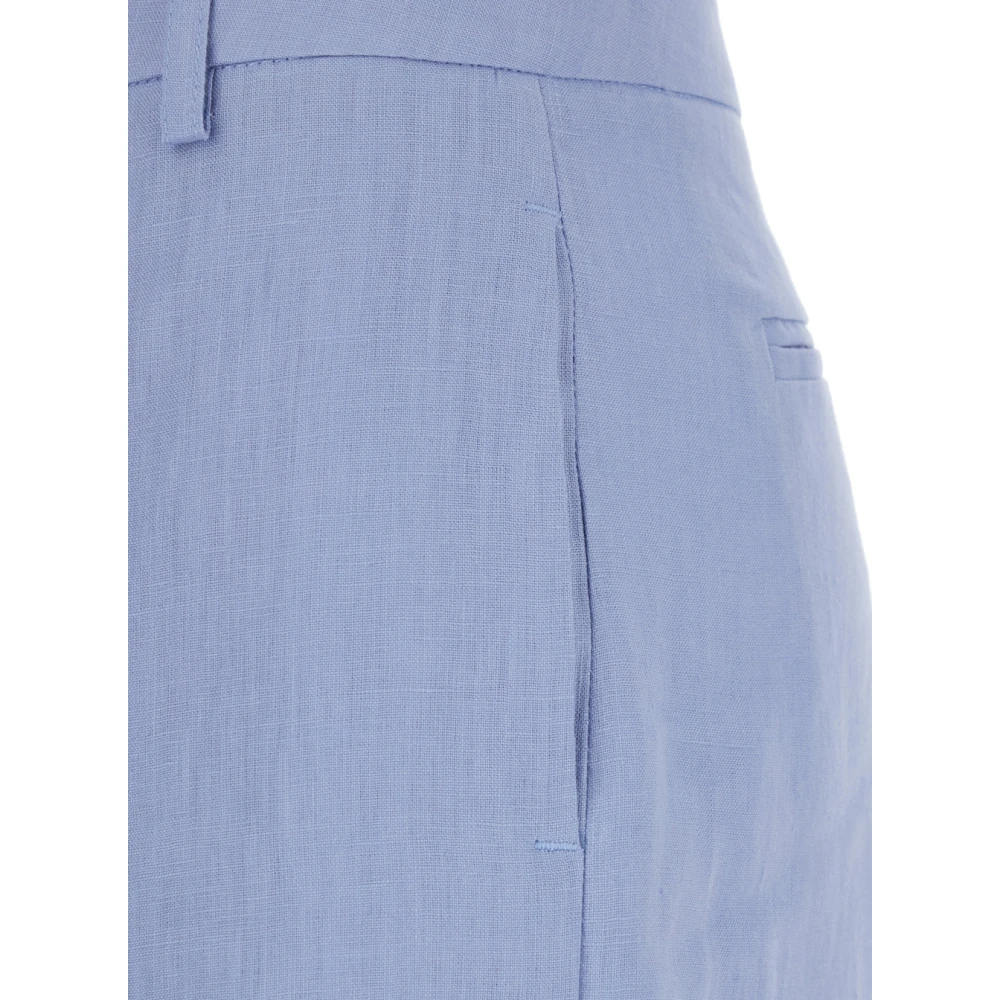 Plain Units Lichtblauwe Wijde Pijp Techno Broek Blue Dames
