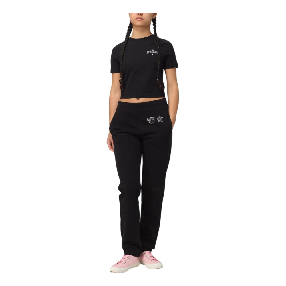 Chiara Ferragni Collection Korte Mouw T-shirt Black Dames