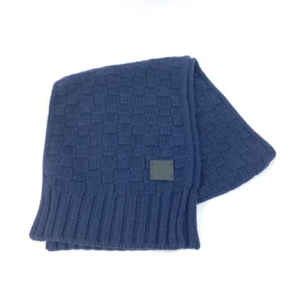 Louis Vuitton Vintage Pre-owned Fabric scarves Blue Heren