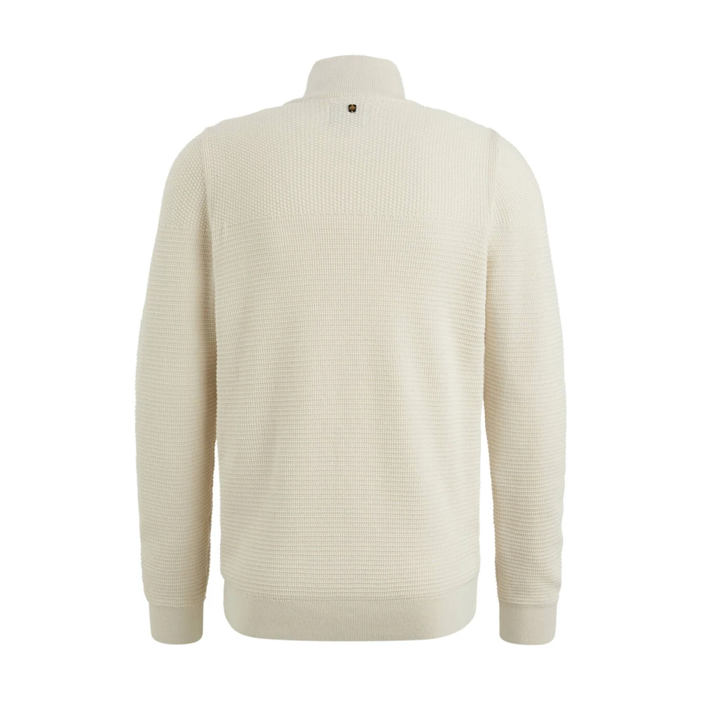 PME Legend Half Zip Katoen Mouline Pullover Beige Heren