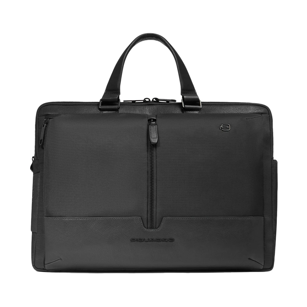 Piquadro Herr Svart Väskor One Size, Läder, Laptopväska 15.6"