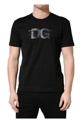 Logotryckt T-shirt i bomull med rund hals