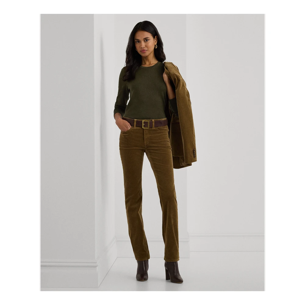 Ralph Lauren Katoenen Blend Trui Green Dames
