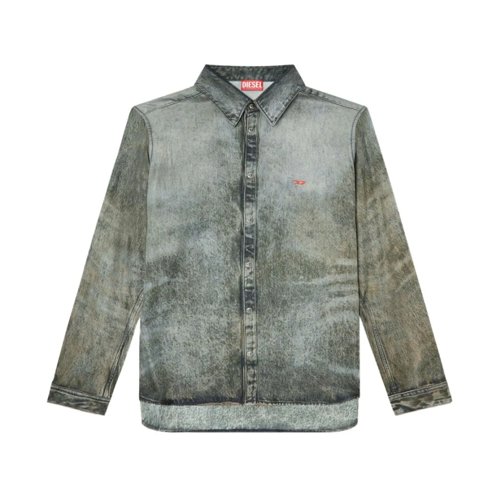 Diesel Men's Green Casual Shirts, Xl, S-Simply-Lkct Shirt