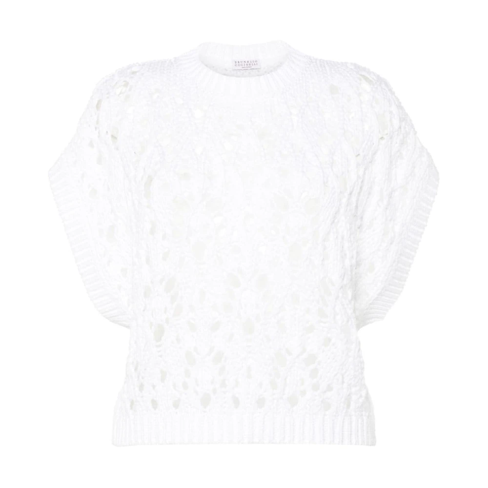 BRUNELLO CUCINELLI Witte Sweaters voor Mannen en Vrouwen White Dames