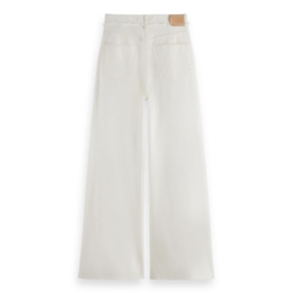 Scotch & Soda Faded White Wide Leg Jeans White Dames