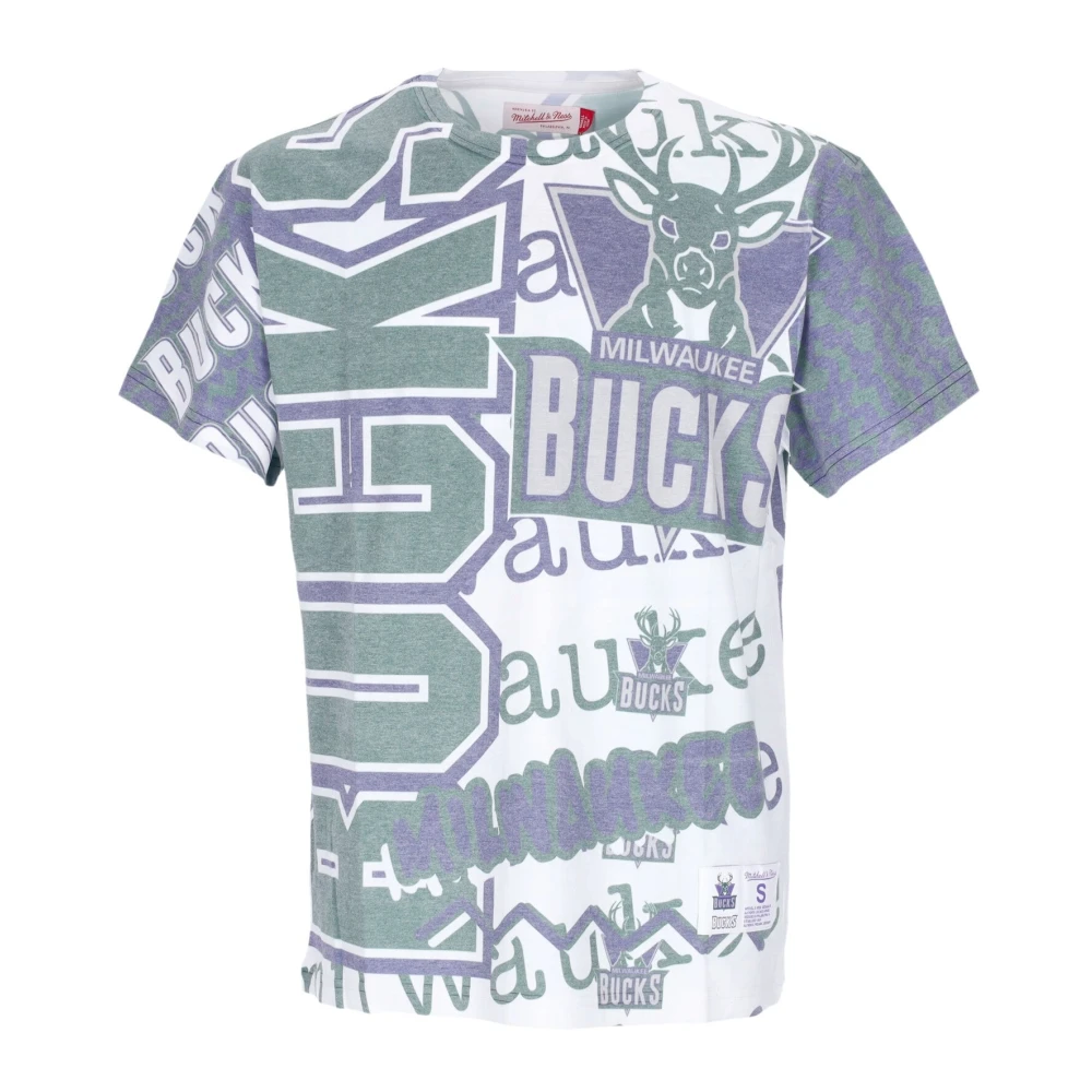 Mitchell & Ness Men's White Milwaukee Bucks Nba Tee