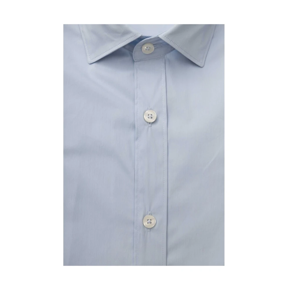 Bagutta Frans Kraag Slim Fit Overhemd Blue Heren