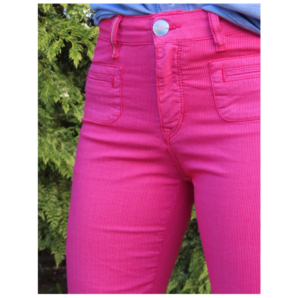 Islow Clara Gestreepte Broek Pink Dames