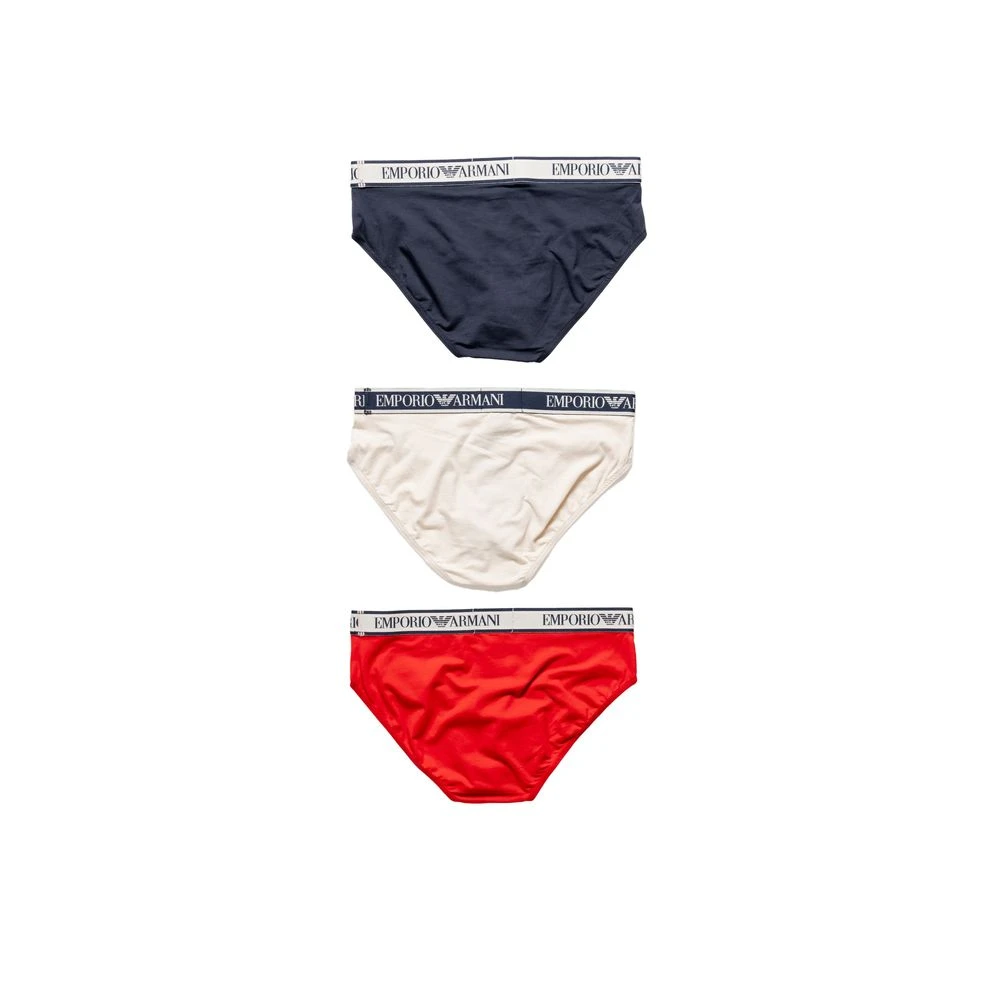 Emporio Armani Rode Katoenen Ondergoed Collectie Lente Zomer Multicolor Heren