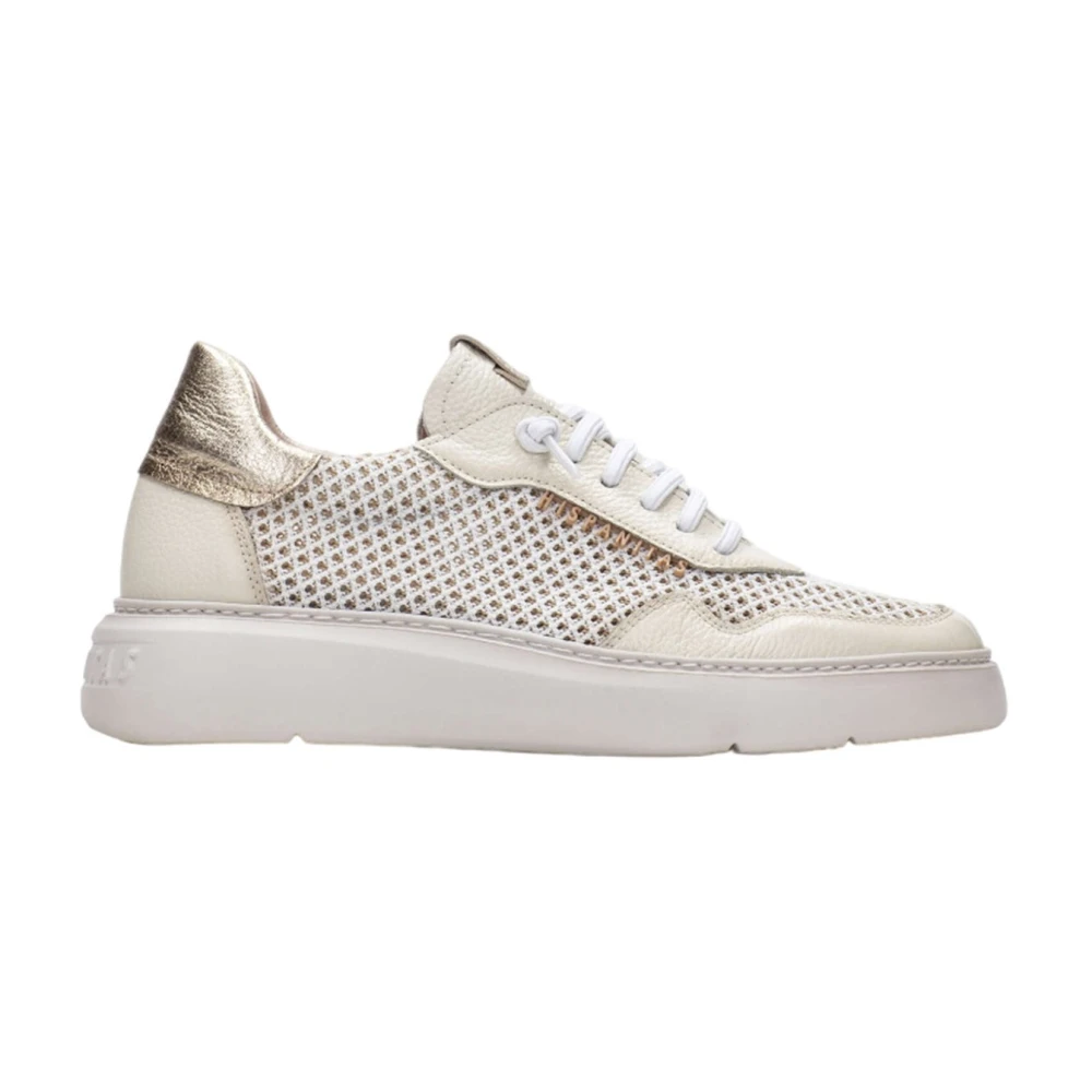Hispanitas Casual Leren Sneakers Dames Schoenen Beige
